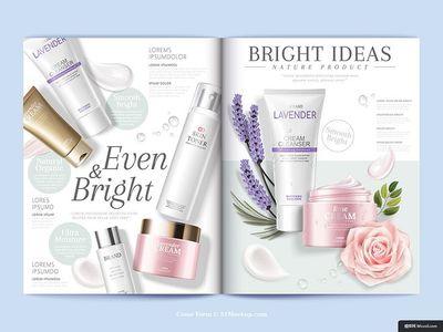 天然之美 雜志風簡約護膚品畫冊設計理念