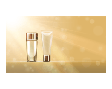 化妝品護(hù)膚品與食用油的矢量圖應(yīng)用對(duì)比